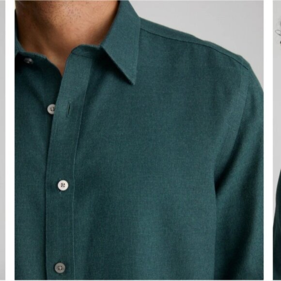 UNTUCK IT | Men's Dark Green Wrinkle-Free Veneto Button Down Cotton Shirt - Picture 2 of 6